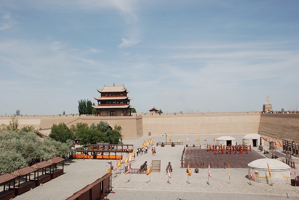 Die innere Stadt der Festung Jiayuguan Die innere Stadt der Festung Jiayuguan