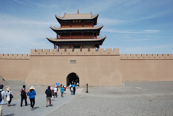 Das westliche Tor von Jiayuguan Das westliche Tor von Jiayuguan