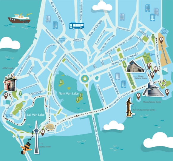 Macau Wanderroute & Rundgang zur Kunst & Kultur