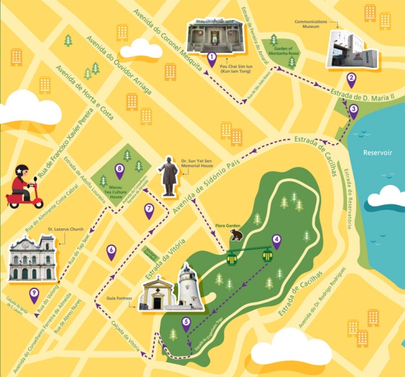 Macau Wanderroute & Rundgang zur Natur und Kreativität