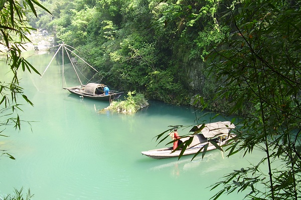 Longjinxi-Bach im Landschafttsgebiet Sanxia Renjia Longjinxi-Bach im Landschafttsgebiet Sanxia Renjia
