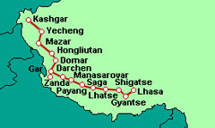 �berland von Xinjiang nach Tibet